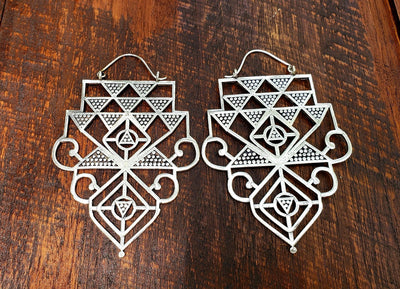 Geometric Statement Earrings -- Culture Cross