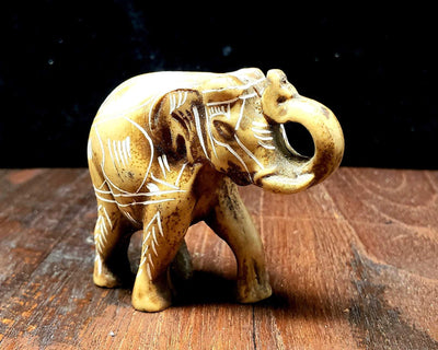 Lucky Elephant Carving from Nepal -- Culture Cross