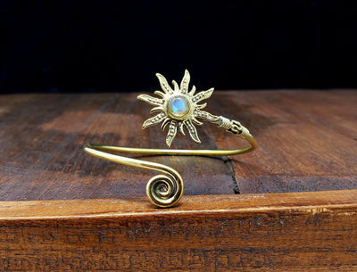 Moonstone Sunburst Bracelet -- Culture Cross
