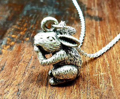 Silver Lucky Rabbit Necklace -- Culture Cross