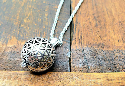 Small Flower of Life Harmony Bell Pendant -- Culture Cross