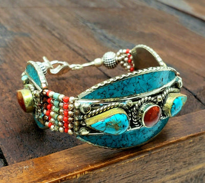 Tibetan Jinpa Turquoise Bracelet -- Culture Cross