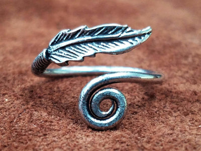 Adjustable Feather Ring -- Culture Cross
