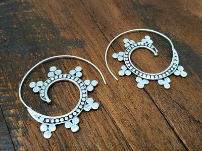 Boho Spiral Earrings -- Culture Cross
