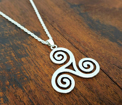 Celtic Triskelion Necklace -- Culture Cross