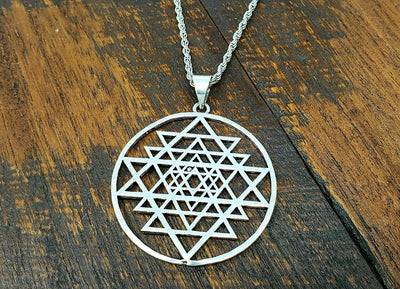 Cosmic Sri Yantra Pendant Necklace -- Culture Cross