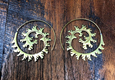 Fern Forest Earrings -- Culture Cross