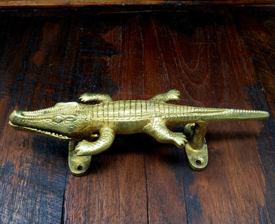 Gold Crocodile Door Pull Handle Home Decor hardware accessories -- Culture Cross
