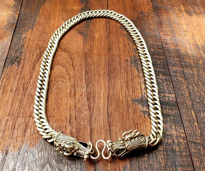 Long Dragon Chain Necklace -- Culture Cross