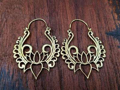 Lotus Earrings -- Culture Cross