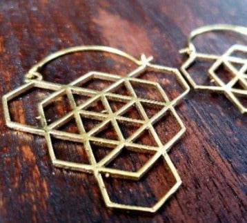 Sacred Geometry Geometric Earrings -- Culture Cross