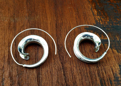 Simple Threader Spiral Earrings -- Culture Cross