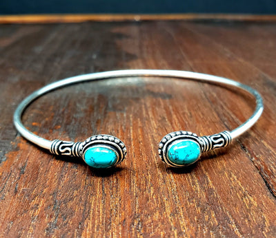 Simple Turquoise Arm Cuff -- Culture Cross