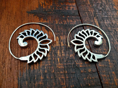 Spiral Wing Threader Earrings -- Culture Cross