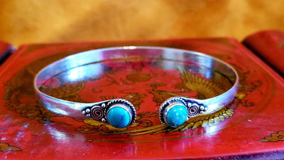 Temple Arm Cuff with Turquoise -- Culture Cross