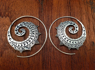 Tribal Etchings Indian Threader Earrings -- Culture Cross