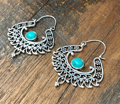 Turquoise Bohemian Earrings -- Culture Cross