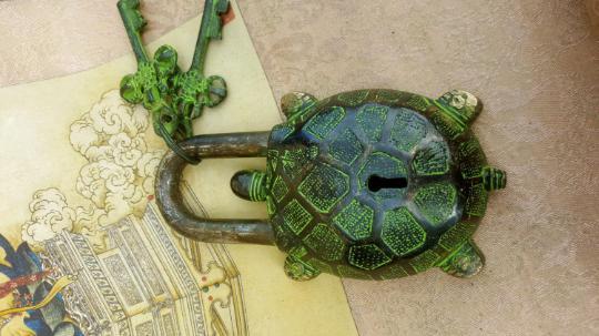 Unique Turtle Temple Lock Home Hardware | Culture Cross