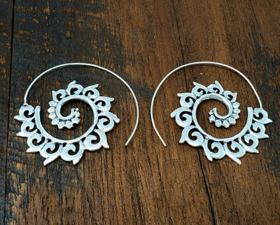 Unique Spiral Threader Earrings -- Culture Cross